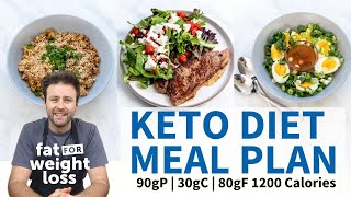 KETO DIET Meal Plan | 1200 Calories | 90g Protein