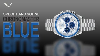 Specht And Sohne Chronomaster Blue : Omega Speedmaster Tribute