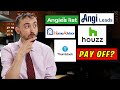 🤔 💭Do Angie’s List, “Angi”, Home Advisor, Thumbtack, & Houzz Leads Pay Off? Depends... A Case Study