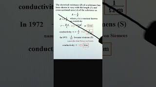 Units for Resistivity and Conductivity