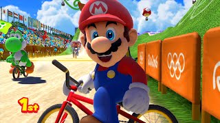 Mario & Sonic at The Rio 2016 Olympic Games - BMX (All Characters) | JinnaGaming