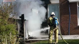 Middelbrand bij woningbrand in Beilen