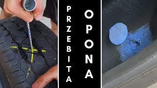 Szybka naprawa przebitej opony!