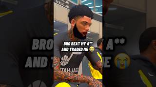 Bro busted my lip then traded me😭 #nba2k #2k25 #nba2k25 #2kcommunity #mycareer #myteam #viralvideo