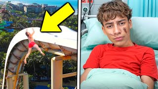 Ferran fell off the water slide, then.. (The Royalty Family)