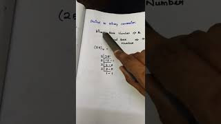 Number system | Decimal to binary conversion | easy to solve