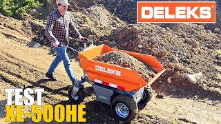 DELEKS | XE500HE 100% electric wheelbarrow combined with M180 mini excavator