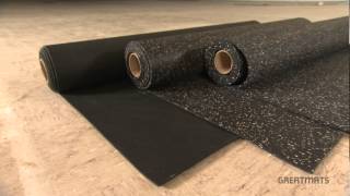 Rubber Flooring Rolls - 4x10 ft Home Gym Floors