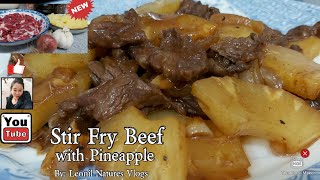 How to Cook Stir Fry Beef with Pineapple Chinese Recipe.