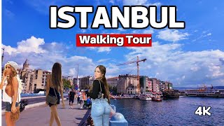 Virtual Istanbul Tour: Galata Bridge to Sultan Ahmet Square 4k Walking Tour