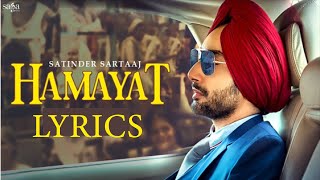 Satinder Sartaaj - Hamayat ( LYRICS ) | Seven Rivers | Beat Minister | New Punjabi Songs 2019