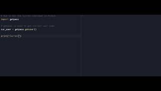 How to Get the Current Username in Python