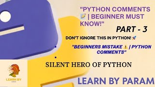 Python Comments Tutorial (Hindi) | #️⃣ Single-line & 📝 Multi-line | 📊 Data Analytics Beginners