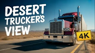 Wyoming Desert Highway Drive | Peaceful Morning Journey from Trucker’s POV in 4K