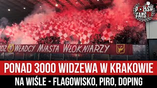 Ponad 3000 Widzewa w Krakowie na Wiśle - flagowisko, piro, doping (28.02.2024 r.)