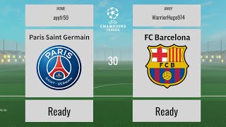 RIFA 21 ROBLOX FC BARCELONA - PSG | UEFA Champions League (Gameplay)