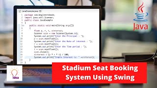 Stadium Seat Booking System Using Swing | Java Project