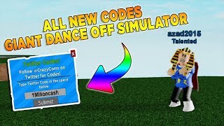 Update 5 New Codes Roblox Giant Dance Off Simulator