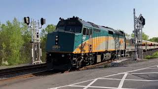 Eastbound VIA train passing through Île-Perrot