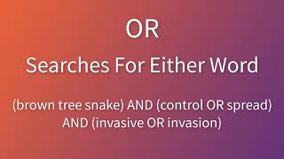 Introduction to Library Databases - Searching With Keywords
