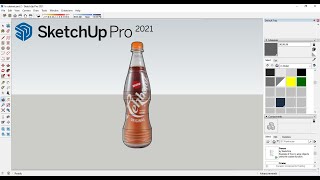 Sketchup Pro 2021 Tutorial 3D Design Bottle For Beginner | Drink Bottle 3D Design For Beginners