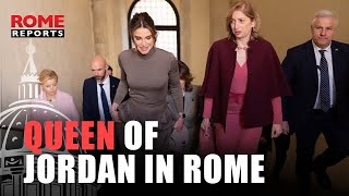 QUEEN RANIA of JORDAN in Rome on the 30th anniversary of relations with the Vatican