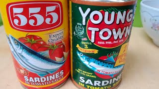 YOUNG'S TOWN SARDINES vs 555 SARDINES