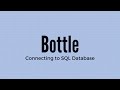 Connecting to a SQL Database in Bottle Using SQLAlchemy