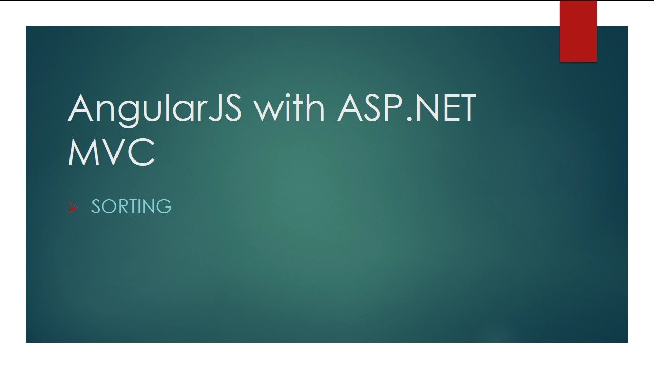 Angularjs With Asp Net Mvc 5 Sorting Youtube