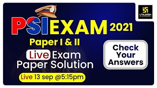 Rajasthan Sub Inspector Exam 2021 | Ist & IInd Paper | Exam Paper Solution | Utkarsh Classes