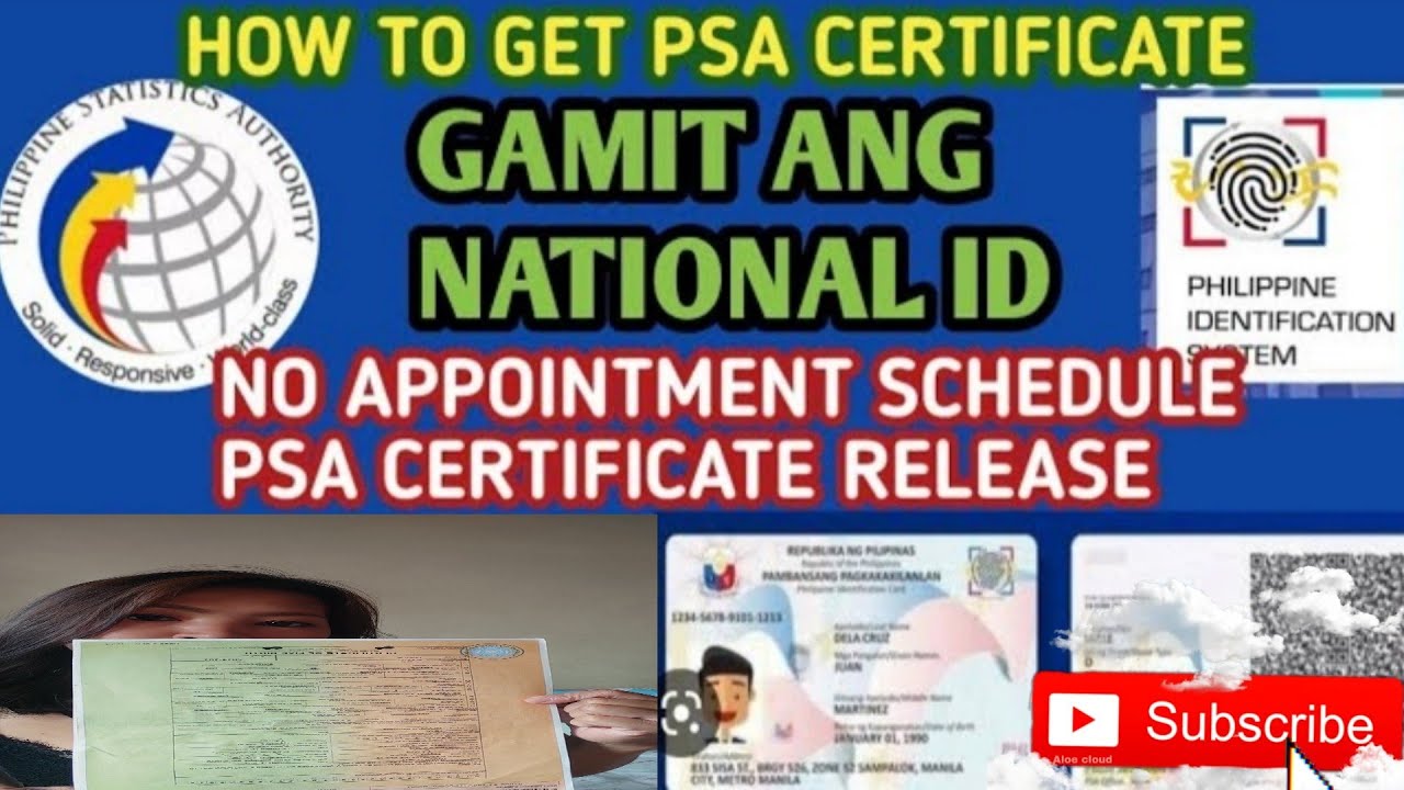 PAANO KUMUHA NG PSA BIRTH Certificate Ng Kahit Walang Appointment ...