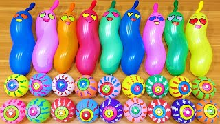 Satisfying Asmr Slime Video 536 : Making Dazzling Rainbow Slime With Funny Balloons!