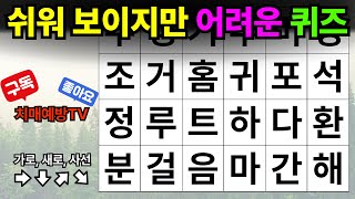 쉬워 보이지만 만점은 어려운 치매예방퀴즈 | 치매예방활동 | 치매테스트 | 숨은단어찾기 | 집중력향상 | 단어퀴즈 | 퀴즈