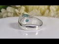 amazing blue diamond solitaire ring in white finish 2.55 ct   video