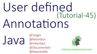 User defined Annotations in java |Annotations in java | Tutorial - 45 | latest | 2020