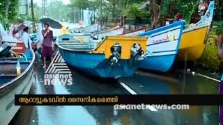 ആറന്മുളയിൽ ശക്തമായ മഴ : ആറാട്ടുകടവിൽ സൈനികരെത്തി