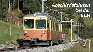 Letzter Betriebstag vom alten Rollmaterial der Bergbahn Lauterbrunnen-Mürren (BLM) - 20.10.2024