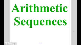 Algebra Lesson 4-5: Arithmetic Sequences