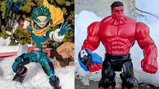 New Red Hulk Hasbro \u0026 Sh Figuarts Izuku Midoriya Deku action figures today’s film shoot recap