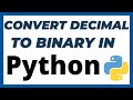 Python program to convert decimal to binary number tutorial