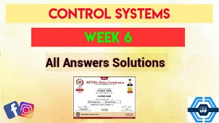 Control Systems | Week 6 Quiz Assignment Answers | NPTEL SWAYAM |