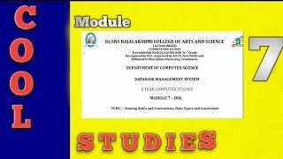 Database Management Module 7 DDL