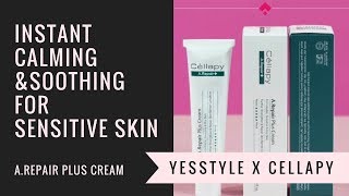 Instant Calming \u0026 Soothing for Sensitive Skin | Cellapy A.Repair Plus Cream | YesStyle Korean Beauty