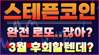 [스테픈 코인] 로또 맞았다고 생각하세요! 지금 패닉셀 하면 3월에 후회하실 텐데..?