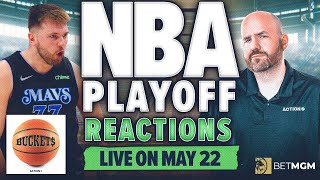 Dallas Mavericks vs Minnesota Timberwolves Game 1 REACTION! | NBA Picks & Predictions | Buckets