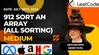 912 Sort the Array|Bubble Sort|Insertion Sort|Selection Sort|Merge Sort|Quick Sort|Coding Interviews