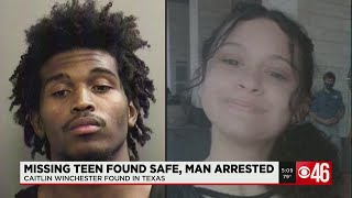 Missing teen found safe, man arrested