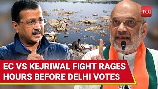 Delhi Polls: Kejriwal Attacks Election Commissioner; Shah Says People Will Sweep AAP Out With Broom