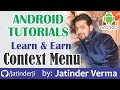 Context Menu in Android by Jatinder Verma