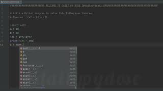 Python: Pythagoras Theorem Solver
